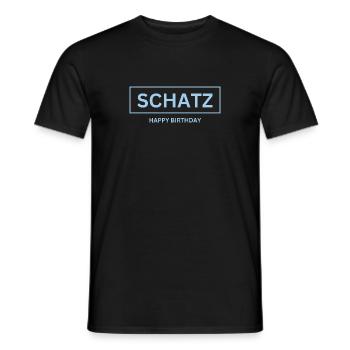 Schatz Happy Birthday - Männer T-Shirt - Schwarz - Vorne - AI Model Male 178 light (178cm)