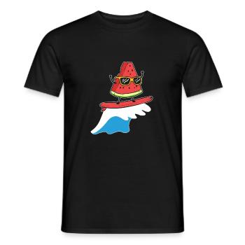 Wassermelonensurfen Windsurfer Geschenk - Männer T-Shirt - Schwarz - Vorne - AI Model Male 178 light (178cm)