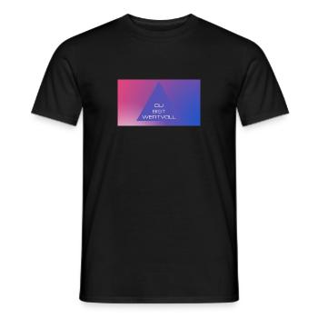 DU BIST WERTVOLL - Männer T-Shirt - Schwarz - Vorne - AI Model Male 178 light (178cm)