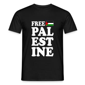 Free palestine - T-shirt homme - noir - Devant - AI Model Male 178 light (178cm)