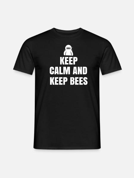 keep calm and keep bees - Men's T-Shirt - black
