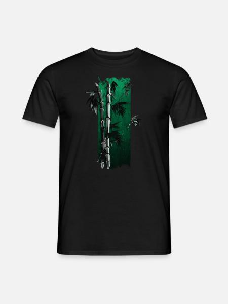 Bamboo Bliss: Elegance in Green - Men's T-Shirt - black