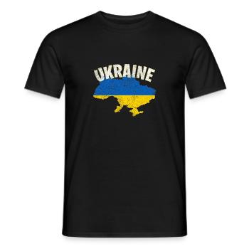 Ukraine - Männer T-Shirt - Schwarz - Vorne - AI Model Male 178 light (178cm)