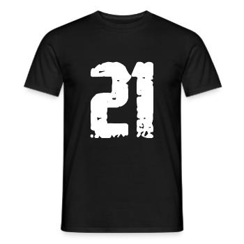 21 Nombre Vintage - T-shirt homme - noir - Devant - AI Model Male 178 light (178cm)