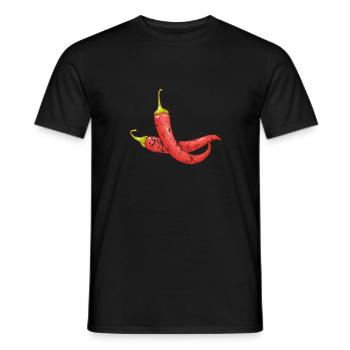 Retro Vintage Grunge Style Chilis - Männer T-Shirt - Schwarz - Vorne - AI Model Male 178 light (178cm)