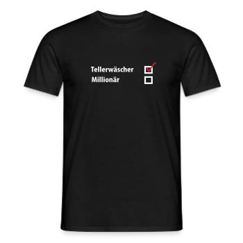 Chiffons millionnaire - T-shirt homme - noir - Devant - AI Model Male 178 light (178cm)