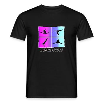 Gymnastics - Gymnastics, Gymnastics - Men's T-Shirt - black - Front - AI Model Male 178 light (178cm)
