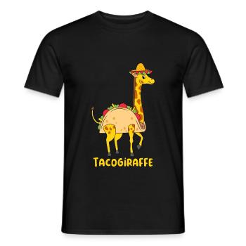 Mexican Food Fiesta Taco Tacogiraffe - Men's T-Shirt - black - Front - AI Model Male 178 light (178cm)