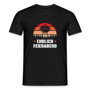 Grillen Endlich Feierabend Grill - Männer T-Shirt - Schwarz - Vorne - AI Model Male 178 light (178cm)