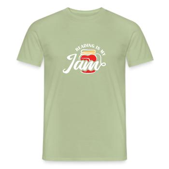 Lesen Ist Mein Hobby - Lehrer Outfit Teacher - Männer T-Shirt - Sage - Vorne - AI Model Male 178 light (178cm)
