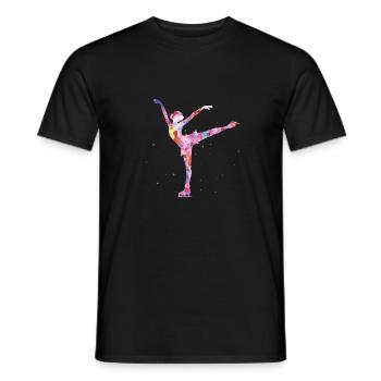 figure skater - Men's T-Shirt - black - Front - AI Model Male 178 light (178cm)