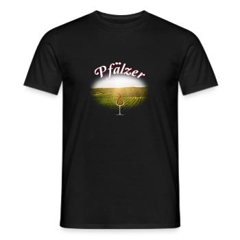 100% Pfälzer Pälzer Palz Pfalz Mundart Dialekt - Männer T-Shirt - Schwarz - Vorne - AI Model Male 178 light (178cm)