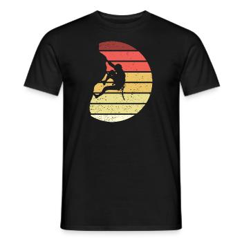 Klettern Retro Style Vintage - Männer T-Shirt - Schwarz - Vorne - AI Model Male 178 light (178cm)
