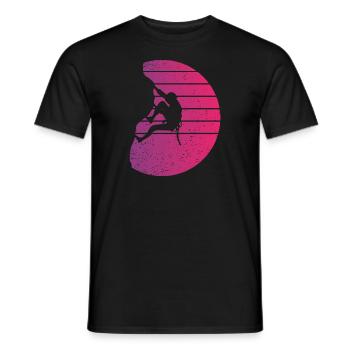 Klettern Retro Style Vintage - Männer T-Shirt - Schwarz - Vorne - AI Model Male 178 light (178cm)