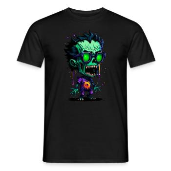 Bunter cooler Zombie - Männer T-Shirt - Schwarz - Vorne - AI Model Male 178 light (178cm)