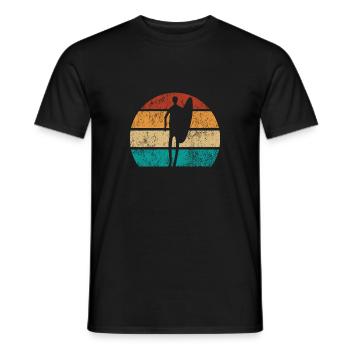 Surf toute la journée - Vague - Surfeur - Cadeau - T-shirt homme - noir - Devant - AI Model Male 178 light (178cm)