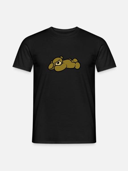 Teddy bear sleep tired sweet - Men's T-Shirt - black