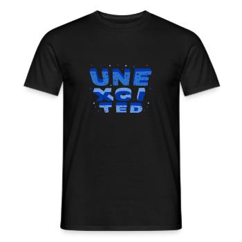 unexcited blue - Männer T-Shirt - Schwarz - Vorne - AI Model Male 178 light (178cm)