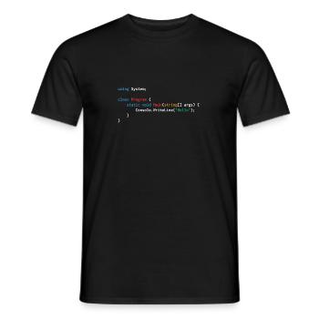 Developer c web humor funny - Men's T-Shirt - black - Front - AI Model Male 178 light (178cm)