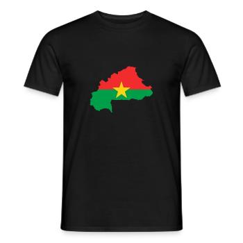 burkina faso - Men's T-Shirt - black - Front - AI Model Male 178 light (178cm)
