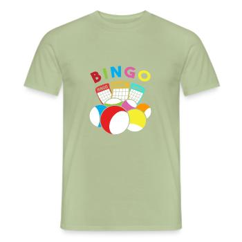 Bingo - Men's T-Shirt - sage - Front - AI Model Male 178 light (178cm)