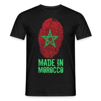 Made in Morocco / Gemacht in Marokko المغرب - Männer T-Shirt - Schwarz - Vorne - AI Model Male 178 light (178cm)