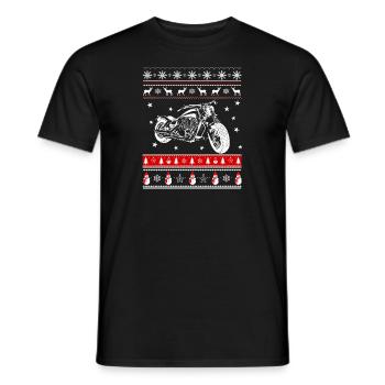Chopper und Weihnachten - Männer T-Shirt - Schwarz - Vorne - AI Model Male 178 light (178cm)