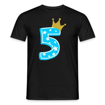 5 Krone 5. Geburtstag 5 Jahre - Männer T-Shirt - Schwarz - Vorne - AI Model Male 178 light (178cm)