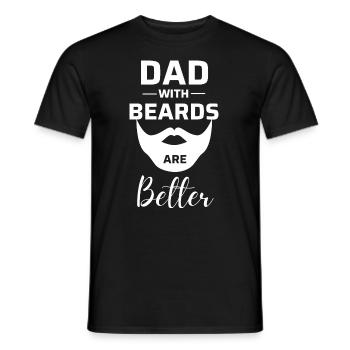Dad with beards are better - Men's T-Shirt - black - Front - AI Model Male 178 light (178cm)