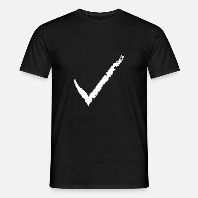 Häkchen - Männer T-Shirt - Schwarz