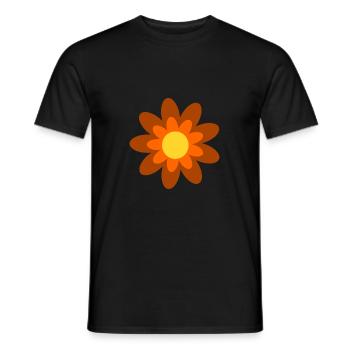 70s Flower Gift Christmas - Men's T-Shirt - black - Front - AI Model Male 178 light (178cm)