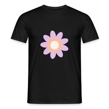 Flower pastel flower flowers pastel flowers lilac - Men's T-Shirt - black - Front - AI Model Male 178 light (178cm)
