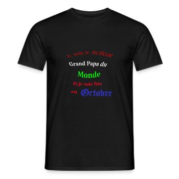 Le meilleur Grand Papa du monde - T-shirt homme - noir - Devant - AI Model Male 178 light (178cm)