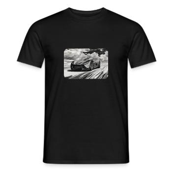 Sportwagen adrenalin - Männer T-Shirt - Schwarz - Vorne - AI Model Male 178 light (178cm)