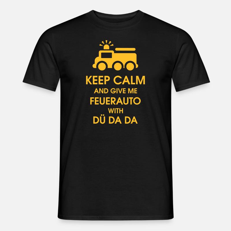 feuerauto - Männer T-Shirt - Schwarz