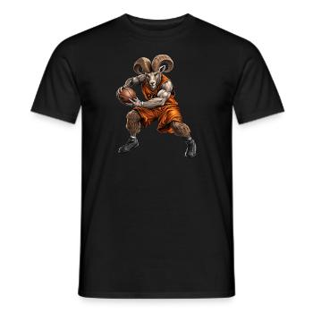 Basketteur Capricorne - T-shirt homme - noir - Devant - AI Model Male 178 light (178cm)