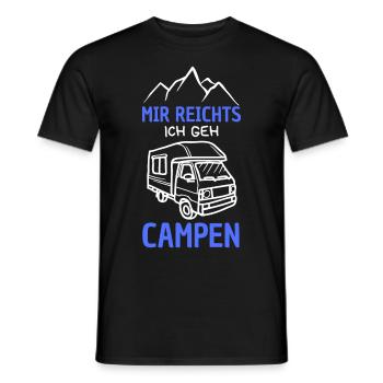 Camping, I've had enough, I'm going camping - Men's T-Shirt - black - Front - AI Model Male 178 light (178cm)