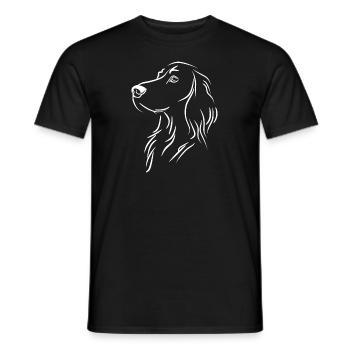 Hunde Dogs Hund Dog Irish Setter Bestseller - T-shirt homme - noir - Devant - AI Model Male 178 light (178cm)
