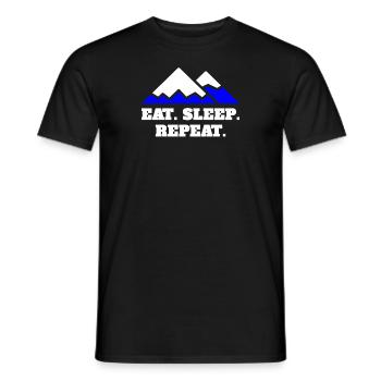 Eat Sleep Berge Repeat Saying - Men's T-Shirt - black - Front - AI Model Male 178 light (178cm)