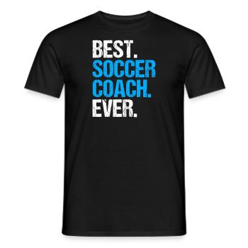 Meilleur entraîneur de football de tous les temps cadeau - T-shirt homme - noir - Devant - AI Model Male 178 light (178cm)