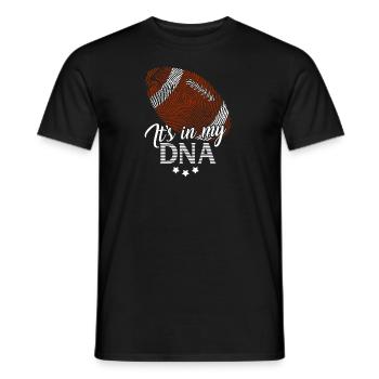 American Football is in my DNA - Sport Geschenk - Männer T-Shirt - Schwarz - Vorne - AI Model Male 178 light (178cm)