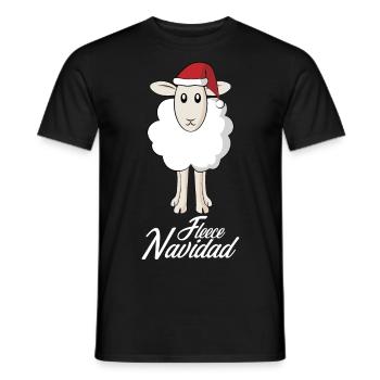 Schaf Weihnachten Nikolaus Mütze Wolle Geschenk - Männer T-Shirt - Schwarz - Vorne - AI Model Male 178 light (178cm)