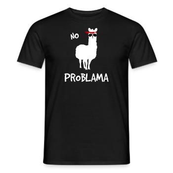 No Problama white - Men's T-Shirt - black - Front - AI Model Male 178 light (178cm)