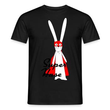 Le super lapin cool - T-shirt homme - noir - Devant - AI Model Male 178 light (178cm)