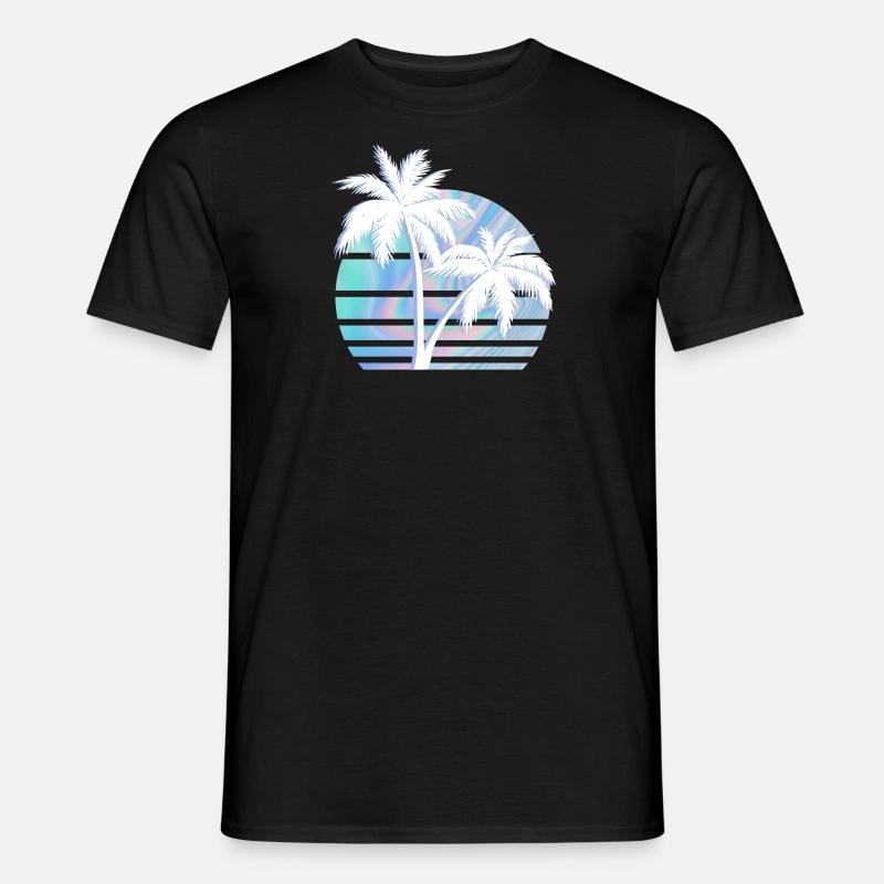 Palme-Hologramm - Männer T-Shirt - Schwarz