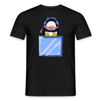 Pingouin mignon avec glaçon - T-shirt homme - noir - Devant - AI Model Male 178 light (178cm)