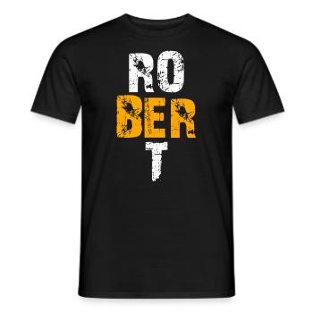 Robert - Männer T-Shirt - Schwarz - Vorne - AI Model Male 178 light (178cm)