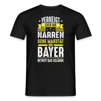 Bayer Bayern Hauptstadt Sprüche - Männer T-Shirt - Schwarz - Vorne - AI Model Male 178 light (178cm)