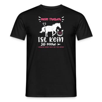Mein Traber Ist Kein Pferd Sonde... - Männer T-Shirt - Schwarz - Vorne - AI Model Male 178 light (178cm)