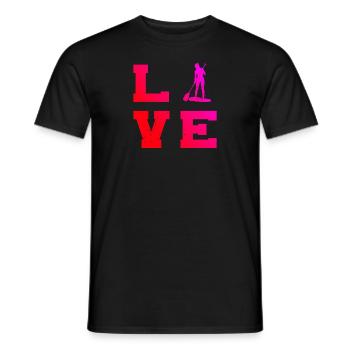 Stand up Paddling Board Women's Sup Standup Paddling - Men's T-Shirt - black - Front - AI Model Male 178 light (178cm)